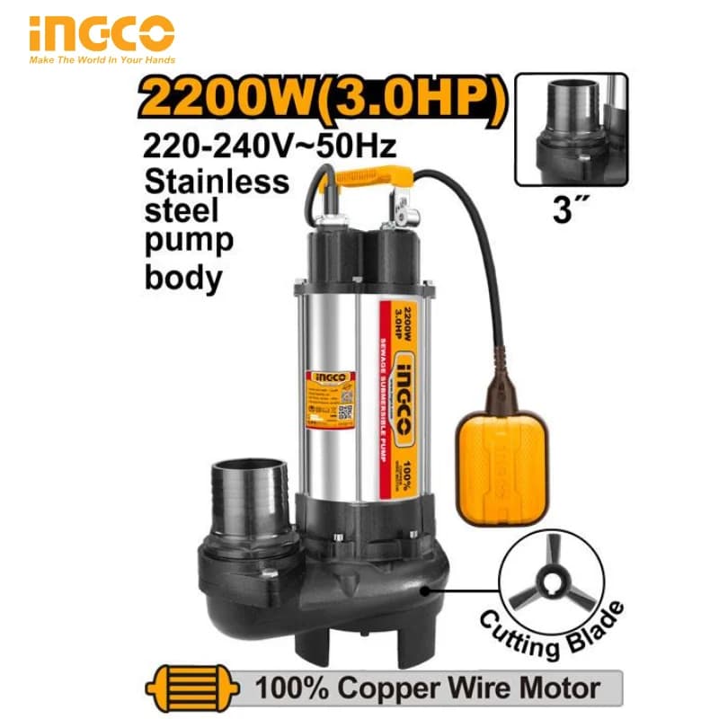 POMPE A VIDE CAVE INGCO 3HP INOX SPDB220068